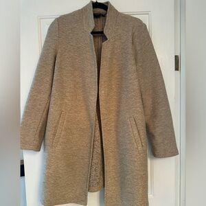 Vero Moda Fleece Coat Medium Women’s Camel Long Brushed Pockets Fall Winter